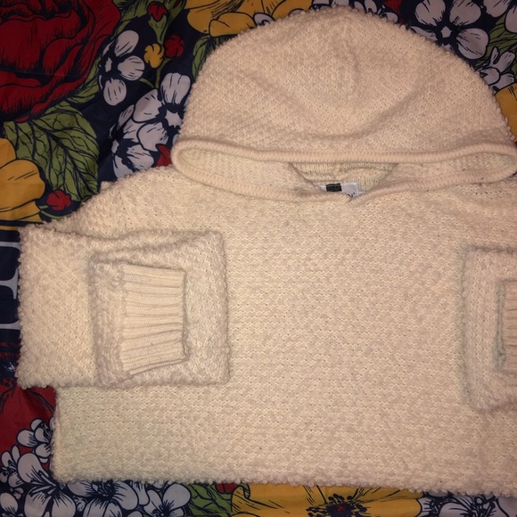 COPY - Topman hoodie in offwhite/cream colored, size L - Picture 1 of 8